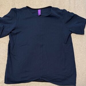Navy Blue Short Sleeve Top